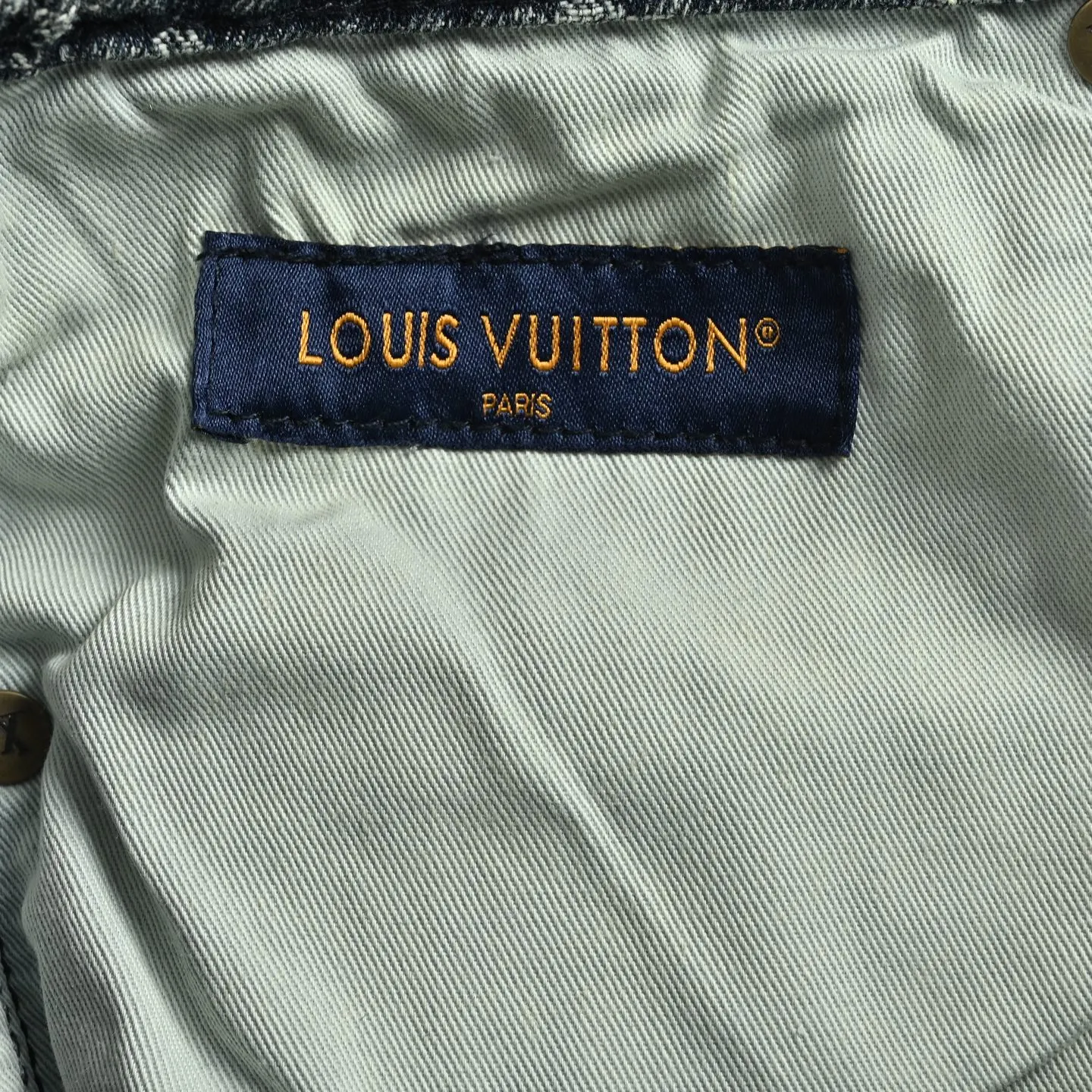 Louis Vuitton/Louis Vuitton love leather brand old flower jacquard jeans